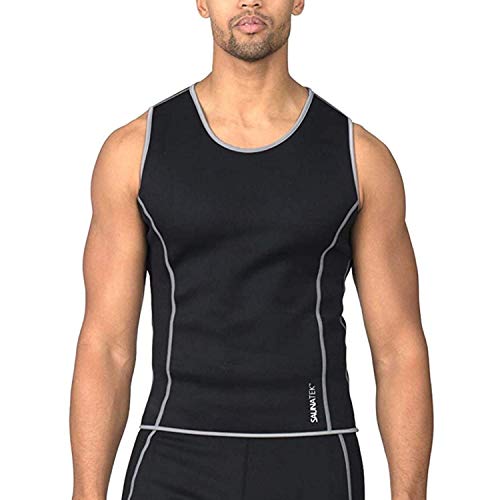 Camiseta de neopreno para hombre que ayuda a sudar y reducir abdomen talla M