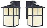 Wall Lantern 1lt Blk/Hny
