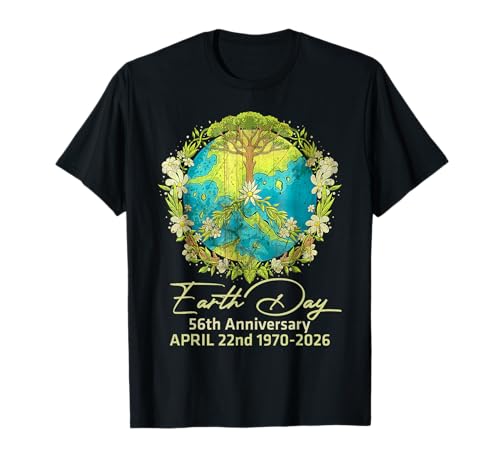 Earth Day 2026 56th Anniversary Earth Day T-Shirt