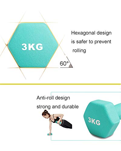 Dumbbell Weight Fitness Weight Dumbbells Hand-Held Weights Hexagonal Weights With Rubber Coating Non-Slip Home Fitness… - Afbeelding 6