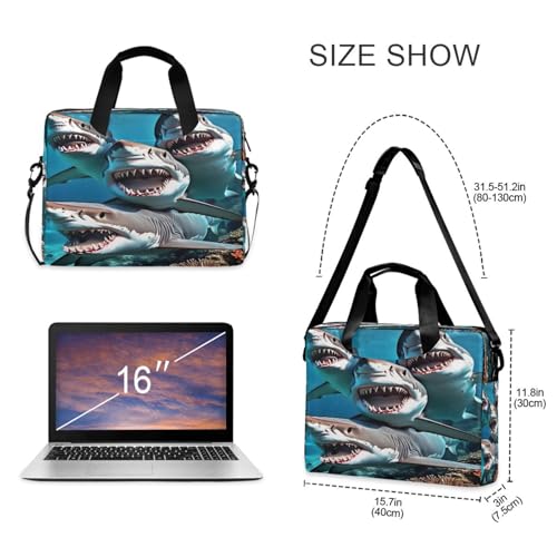 Maletín para laptop con diseño de tiburones ALAZA miniatura 4