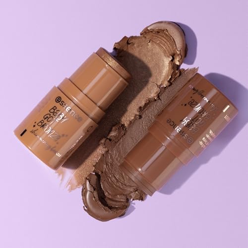 essence BABY GOT BRONZE shimmering bronzer, Konturstift, Nr. 10, Braun, sofortiges Ergebnis, natürlich, schimmernd, vegan, ohne Parabene, ohne Mikroplastikpartikel, Nanopartikel frei, 1er Pack (5.5g)