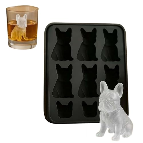 Molde de Hielos Perro Bulldog Francés 3D Silicona miniatura 1