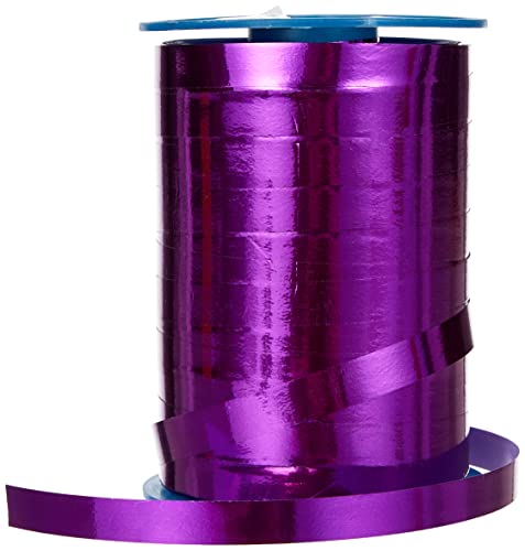 C.E. Pattberg MEXICO Ruban Paquet Cadeau violet métallisé, 250 m de Bolduc pour Emballage, Bolduc Largeur 10 mm, Accessoire de Décoration & Bricolage DIY,...