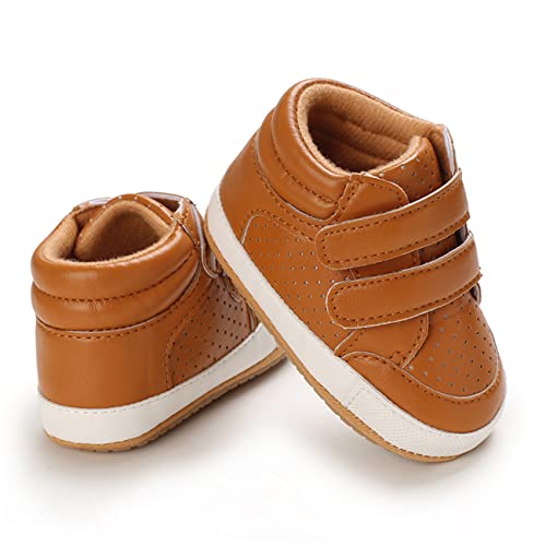 Image of E-FAK Baby Shoes Boys Girls Infant Sneakers Non-Slip Rubber Sole Toddler Crib First Walker Shoes
