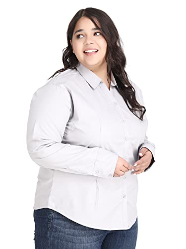 Image of Blue Ronin Full Sleeve Stylish Western Official Formal Shirts for Women Regular Fit Plus Size