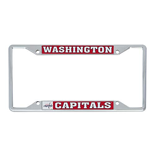 Desert Cactus Washington Capitals License Plate Frame Team NHL Metal Car Tag Holder for Front or Back of Car National Hockey League Officially Licensed (Traditional)