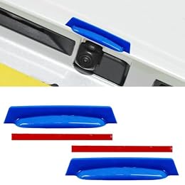 KPFILEH Car Rear View Backup Camera Cover, Automotive Backup Camera Anti-Rain Protection Shield, Car Reversing Cameras Guard Eyebrow, Vehicle Exterior Modification Accessory for SUV, Truck(Blue)