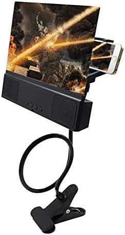 DYHQQ 5-in-1 Bluetooth Spearker 3D HD Mobile Phone Screen Magnifier Amplifier Movie Video Cell Phone Enlarger Screen Phone Projector for All Samrtphones Android and Phone