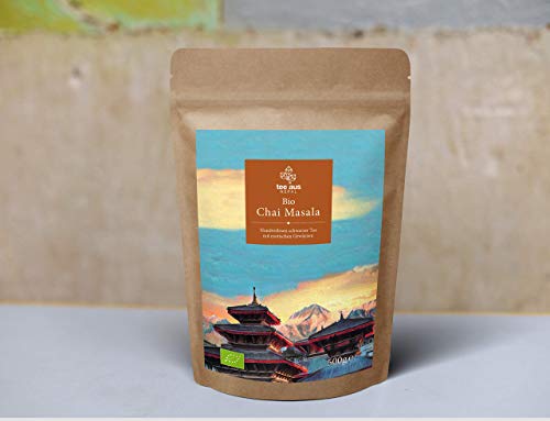 BIO Chai Masala Tee aus Nepal 500g | Hochwertiger schwarzer Tee mit Gewürzen | Vollblatt Tee | Loose Leaf black tea | ORGANIC black tea with spices | DE-ÖKO-044 Cover