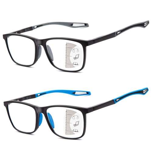 Amorays 2 Pack Gleitsichtbrille Progressive Multifokus Lesebrille...