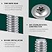 M5-0.8 x 30mm Torx Machine Screws with Flanged Button Head, 304 (18-8) Stainless Steel Torx Screws, Full Thread, 50-Piece Kit with T25 Bit Included