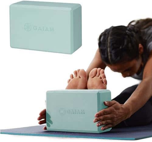 Gaiam Yoga Block - Supportive Latex-Free Eva Foam - Soft Non-Slip...