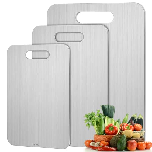 Set de 3 tablas de cortar de acero inoxidable Yaocom miniatura 1