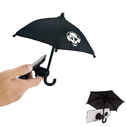 NiCoLa Phone Umbrella Suction-Cup Phone Holder, Cute Phone Holder with Sun Umbrella, Mobile Phone Suction Cup Stand for Outdoor Travel or Indoor