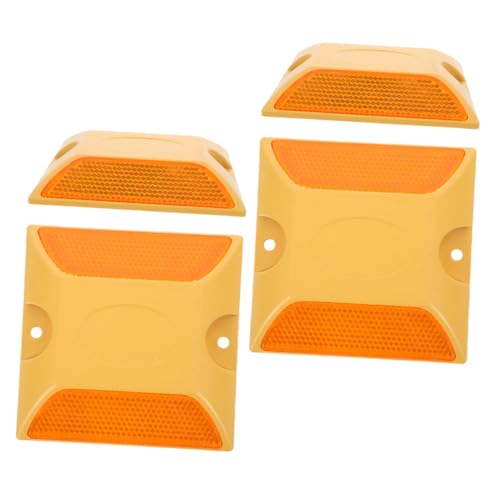 Marcadores reflectivos para carretera 4 pzas amarillo