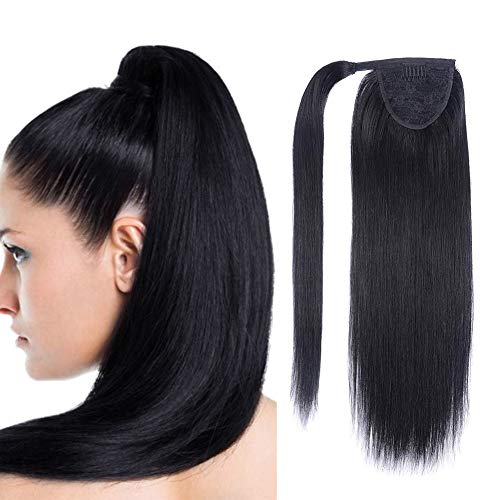 Extensions de cheveux humains Remy à clipser pour queue de cheval lisses parfaites pour vos soirées