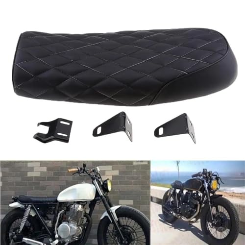 Asiento plano para motocicleta elimina problemas de adaptación en CG125 con soportes extraíbles 5