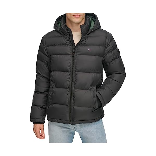 Tommy Hilfiger Men's Down Alternative Hooded Puffer Jacket (Standard and Big & Tall)
