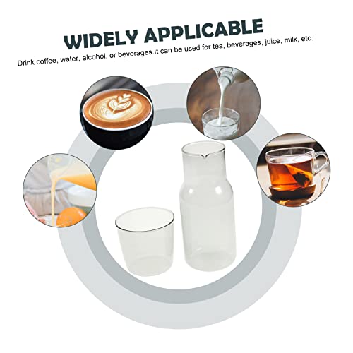 Set de 4 vasos de vidrio únicos resistentes al calor miniatura 5