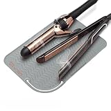 Milaya Beauty Vanity Accessories Heat Resistant Mat – Silicone Flat Iron & Curling Iron Holder, Non-Slip Vanity Mat & Hot Tool Mat for Home, Salon, or Travel Use