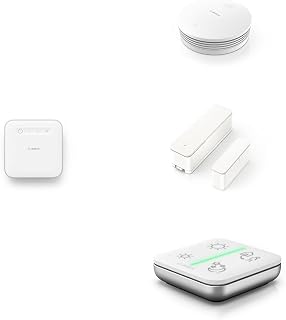 Bosch Smart Home kit de démarrage pour système d'alarme, 1x contrôleur II, 1x détecteur de fumée II, 1x contact de…
