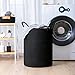 TIMEYARD Wäschekorb Groß, Laundry Basket, Aufbewahrungskorb mit Henkel Kinderzimmer Seil Baumwollkorb Handtuchkorb für Badezimmer Wohnzimmer, Korb für Decken Baby Spielzeug, 38x50cm, Schwarz