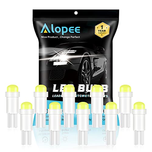 10x T5 Halogen Automotive Bulbs 12V 1.2W Warm White/Blue Light