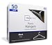 Mainstays Plastic Hangers Black - 50 Pack