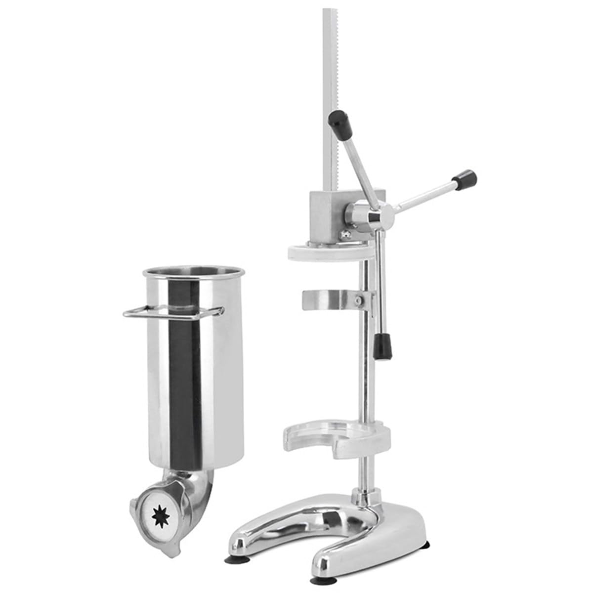 Churrera Manual Comercial - Churrera Vertical española de Acero Inoxidable para Cocina, con 5 moldes, máquina para Hacer rosquillas de Frutas Latinas 2L