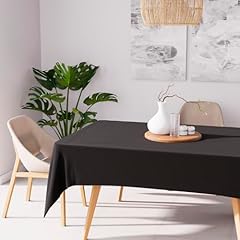 Idea Regalo - Soleil d'ocre Tovaglia Antimacchia, Nero, 140 x 300 cm