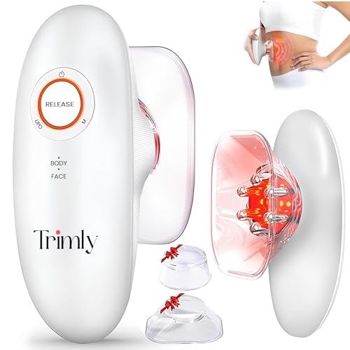 SculpTrimly 3-in-1 Adjustable Body Sculpting Machine-Cellulite Remover for Legs,Lymphatic Drainage Massager,Skin Tightening Device for Weight Loss,Microcurrent,Cupping & Red Light Therapy for Home Use