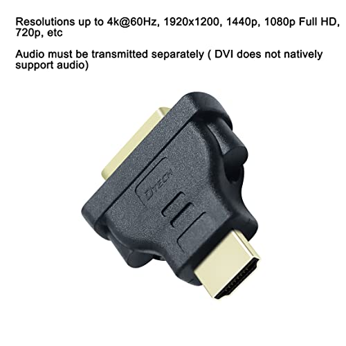 Dtech Dvi Female To Hdmi Male Adapter Bi-Directional Dvi-I 24+5 Port Converter #TOP3