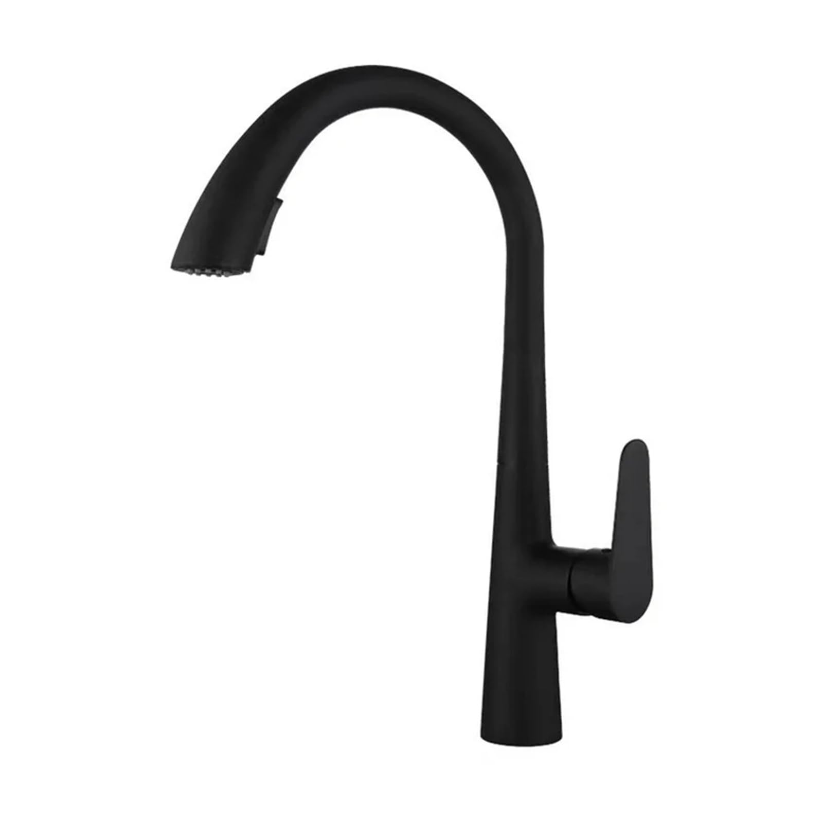 Grifo de cocina retráctil de latón gris plomo con mezclador de agua