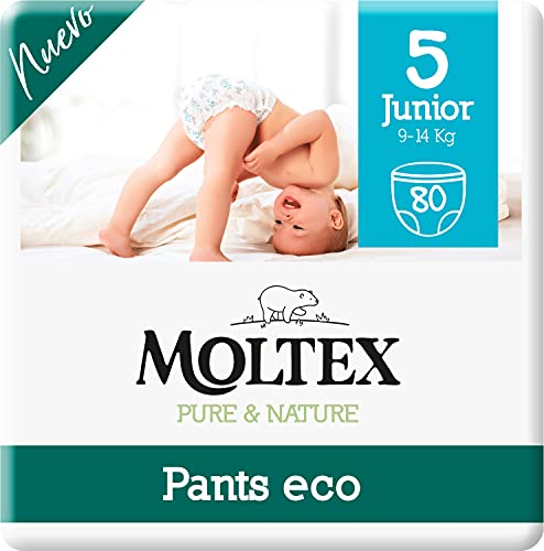 Moltex Pure & Nature Pants Ecológicos Talla 5 (9-14 Kg) - 80 Pants (4 Bolsas De 20 Unds)