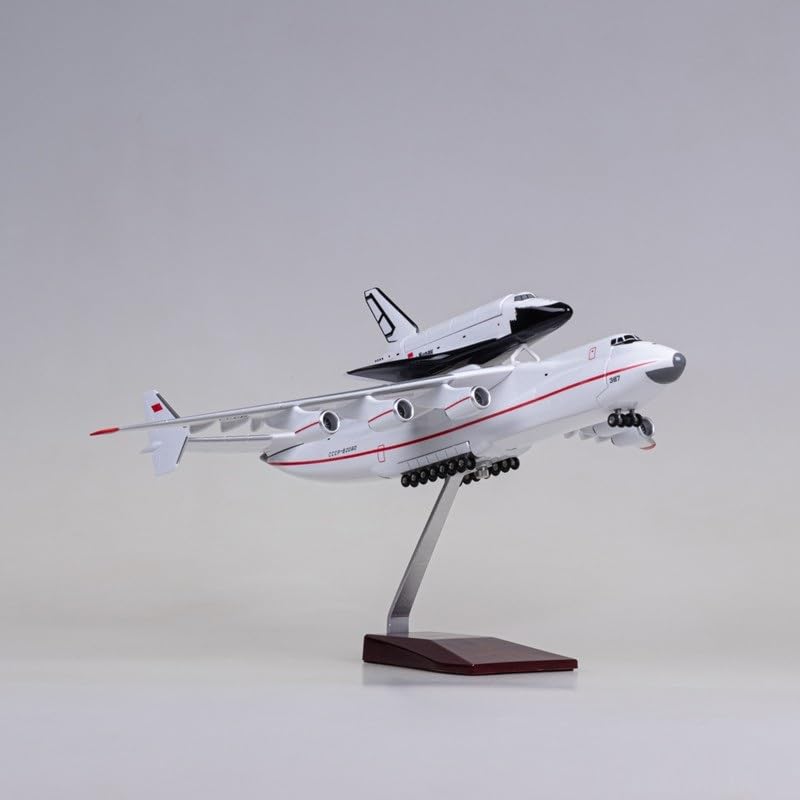 AirModels Extra Large Antonov An-225 Mriya & Buran Space Shuttle Aircraft Model - 1:200 Scale Resin Model Airplane Toy Collectable Gift