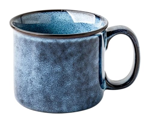 Tazza da zuppa, ciotola for riso, ciotola for la colazione, tazze da zuppa con manici, tazze da brodo in ceramica, ciotola for zuppa for microonde, tazza da zuppa, ciotola for la colazione-blu-11x11x9