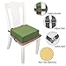 Toddler Booster Seat for Dining Table, PU Washable Double Safe Straps Non-Slip Bottom Booster Seat Dining Toddler, Portable Travel Increasing Cushion (Light Green)