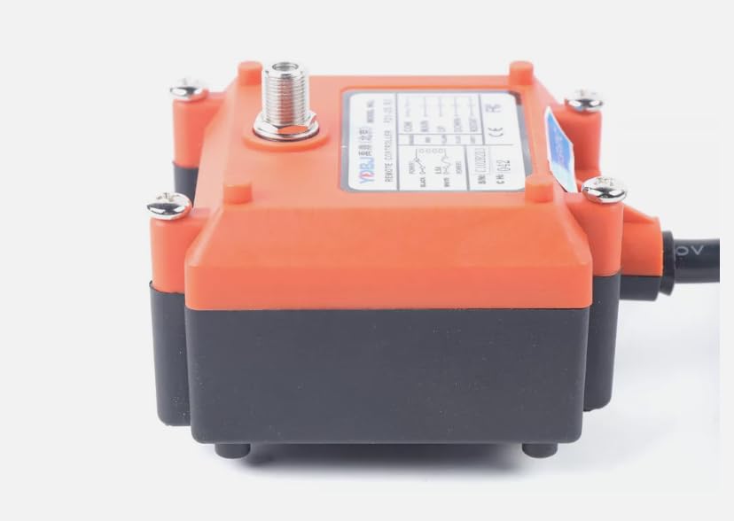 Télécommande sans fil Interrupteur à bouton-poussoir Télécommande industrielle Hoist Palan à corde orange pour élévateurs électriques, engins de chantier 21 x 18 x 8 cm