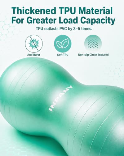Image of INPANY Peanut Ball - Anti Burst Exercise Ball for Labor Birthing, Physical Therapy for Kids, Core Strength, Flexible Seating, Home & Gym Fintness, Sensory Chair Wiggle Seat for Boys and Girls