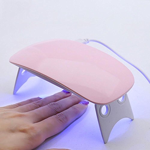 UMIWE UV LED Nail Lamp Dryer, Mini 6W USB LED Nail Polish Curing Dryer Light for Gel Polish with 2 Timing Setting (45s/60s)