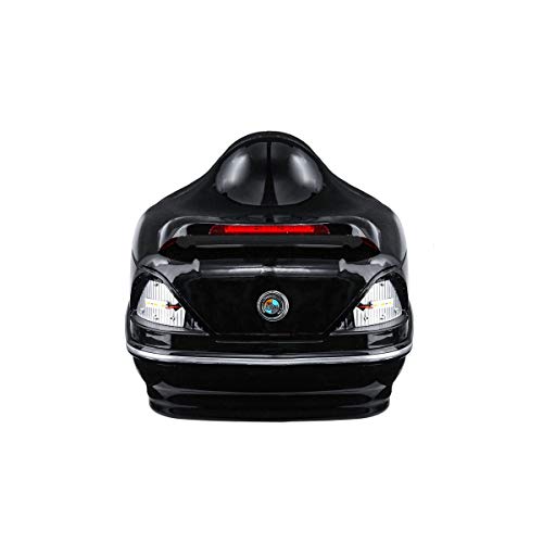 Preisvergleich Produktbild DPZCBH Motorradkoffer 28L Motorrad-Rückseiten-Stamm-Kasten Helm Werkzeugkasten Gepäckaufbewahrung Saddlebag W / Rücklicht Indicator Universelle