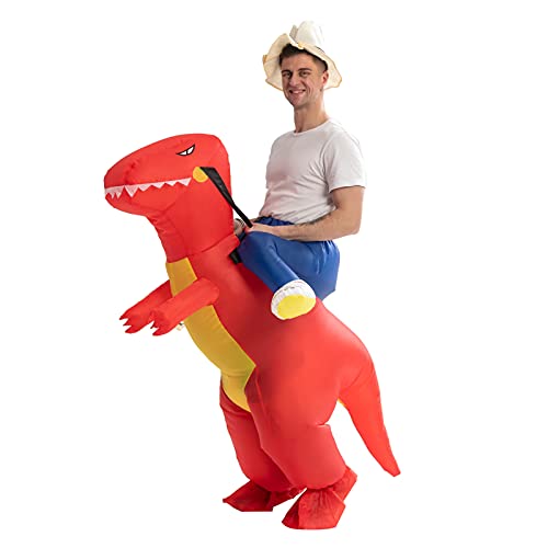 IRETG Costume da dinosauro gonfiabile per adulti divertente costume da dinosauro esplosione per insegnanti scuola festa di Halloween