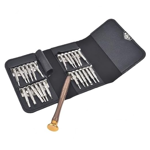 25 IN 1 Precision Screwdrivers, Repair Kit, Screwdriver Set with Leather Case, Professional Opening Tools for Mobile Laptop Glasses, Star/Y-type/Flat-blade/Triangle Screwdrivers