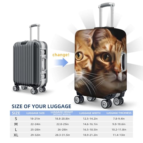 Travel Luggage Cover for Suitcase Elastic Suitcase Protector cats Suitcase Covers Washable Suitcase Protective Cover Dust-proof Luggage Covers Fit 18-32 Inch Luggage2