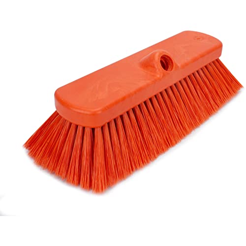 Image of SPARTA 41278EC24 Flo-Thru Plastic Wall Scrub Brush, Equipment Brush With Soft Nylex Bristles For Industrial Kitchens, Hospitals, Commercial Cleaning, 4 Inches, Orange, (Pack of 12)