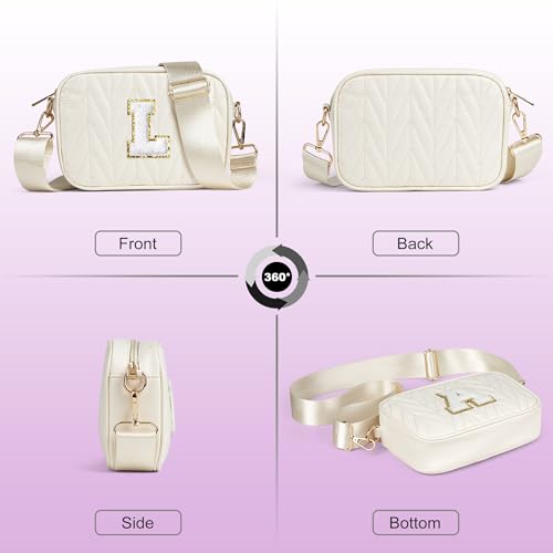 Image of TOPEAST Small Leather Crossbody Bags for Women - Travel Essentials, Christmas Birthday Gifts Quilted Purses Shoulder Handbag