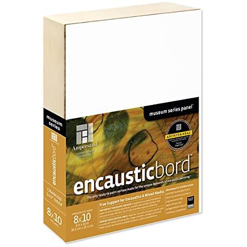 Ampersand Art Supply ENC150810 Wood Painting Panel: Museum Series Encausticbord, 3,8 cm große Wiege, 8x10 Cover