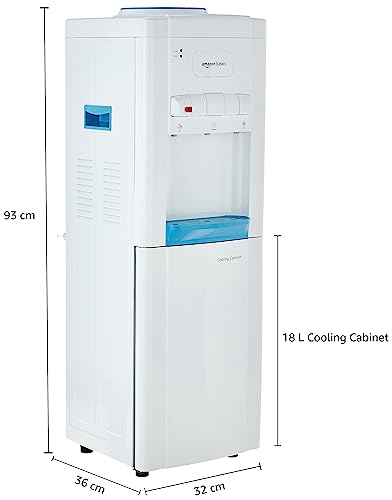 Image of amazon basics Hot, Cold and Normal Water Dispenser with Refrigerator, Top Loading