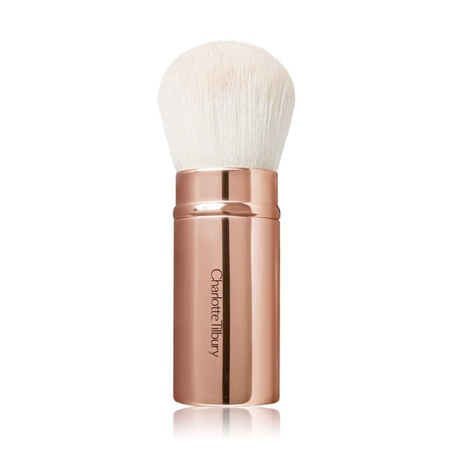 Charlotte Tilbury ORIGINAL | BROCHAS Y PINCELES PARA MAQUILLAJE | by BELLA | (The Airbrush Kabuki Brush - Brocha Kabuki, 1 unidad (Paquete de 1))